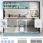 Baby Gates Extra Wide, 3-Panel Dog Gate with Door, 70 in Metal Baby Gate Heavy D