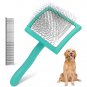 Dog Slicker Brush for Grooming Doodle Hair, Extra Long Pin Poodle Brush for Shed