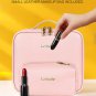Leather Travel Makeup Train Case, Waterproof Makeup Bag Cosmetic Case Organizer,