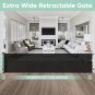 115 Inch Retractable Dog Gate for the House Extra Wide Baby Gate Retractable Bab
