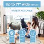 Indoor/Outdoor Deluxe Aluminum Retractable Baby Gate 39" Tall Extends to 71" Wid