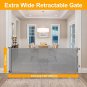 140 Inch Extra Wide Baby Gate for Large Opening Outdoor Retractable Baby Gates f