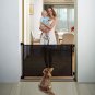Retractable Baby Gate, 33" Tall, Extends up to 55'' Wide, Black/Child Safety Bab