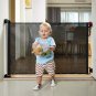 Retractable Baby Gate, 33" Tall, Extends up to 55'' Wide, Black/Child Safety Bab