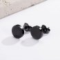 Titanium round Flat Dot Disc Earrings for Women Men 18K Gold Plated 316L Surgica