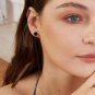 Titanium round Flat Dot Disc Earrings for Women Men 18K Gold Plated 316L Surgica