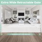 115 Inch Retractable Baby Gate Wide Retractable Dog Gate Extra Large Baby Gates