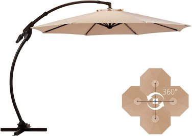 Napoli 11 FT Cantilever Offset Umbrella with 360&Acirc;&deg; Rotation