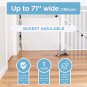 Indoor/Outdoor Retractable Baby Gate 33" Tall, Extends to 71" Wide, White