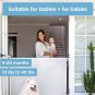 Indoor/Outdoor Retractable Baby Gate 33" Tall, Extends to 71" Wide, White