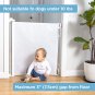 Indoor/Outdoor Retractable Baby Gate 33" Tall, Extends to 71" Wide, White