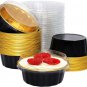 7.8Oz Mini Cake Pans with Lids, 50PCS Aluminum Cupcake Baking Cups, Extra Large