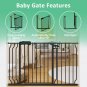 Extra Wide Pressure Mounted Baby Gate Walk through Child Kids Safety Toddler Ten