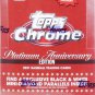 2021 Topps Chrome Baseball Platinum Anniversary Lite Box (16 Packs/4 Cards, 1 Au