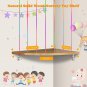 Stuffed Animal Storage Wood Hanging Toy Organizer with Adjustable Elastic Rope,