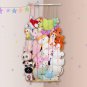 Stuffed Animal Storage Wood Hanging Toy Organizer with Adjustable Elastic Rope,