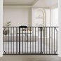Extra Wide Baby Gate Black 57.5-62 Inch Wide, Walk through Pressure Mounted No D