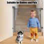 Retractable Baby Gate, 33" Tall, Extends up to 55"/71 Wide, Mesh Child Safety Ba