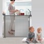 Retractable Baby Gate, 33" Tall, Extends up to 55"/71 Wide, Mesh Child Safety Ba