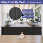 145 Inch Extra Wide Baby Gate for Extra Wide Openings Retractable Baby Gates for