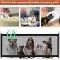 Portable Mesh Baby Gate, 71" X 28" Black Mesh Metal Rod Retractable Magic Pet Do