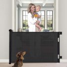 Retractable Baby Gate, Upgraded One-Way Lock Mesh Dog Gate Tall 34”, Extends up