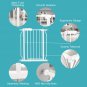Extra Wide Baby Gate for Doorways Stairs White Pressure Mounted Baby Gate Walk t