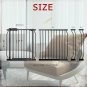 Extra Wide Baby Gate 67"-71.6" Tension Indoor Safety Gates Black Metal Large Pre
