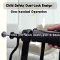 Extra Wide Baby Gate 67"-71.6" Tension Indoor Safety Gates Black Metal Large Pre