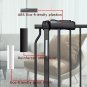 Extra Wide Baby Gate 67"-71.6" Tension Indoor Safety Gates Black Metal Large Pre