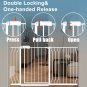 Extra Wide Baby Gates 57.5-62 Inch for Stairs Doorways Hallways Pressure Mount B