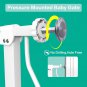 Extra Wide Baby Gate Dog Gate Pressure Mount White Metal Child Pet Gate Indoor S