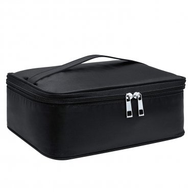 Travel Makeup Bag Large Cosmetic Bag Makeup Case Organizer for Women (A-Black)