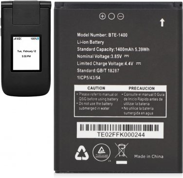 BTE-1400 Battery Replacement for Verizon Orbic Journey V RC2200L 4G LTE Flip BTE