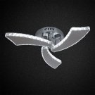 Crystal Chandelier Modern 3-Light LED Ceiling Lamp Flush Mount Ceiling Light Fix