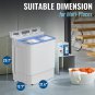 Portable Washing Machine, Compact Twin Tub Mini Washing Machine, 14.5 LBS Washer