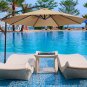 10Ft 8 Ribs Patio Umbrella Replacement Canopy Double-Layer Offset Cantilever Han