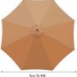 10Ft 8 Ribs Patio Umbrella Replacement Canopy Double-Layer Offset Cantilever Han