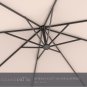 Napoli 10X13 FT Rectangular Offset Umbrella, Heavy Duty Aluminum Cantilever Hang