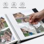 Large Photo Album Self Adhesive for 4X6 8X10 Pictures Linen Scrapbook Album DIY
