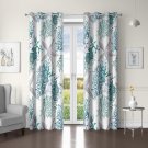 Teal Coastal Nautical Window Curtains 50% Light Filtering Curtains Ocean Beach T