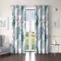 Teal Coastal Nautical Window Curtains 50% Light Filtering Curtains Ocean Beach T