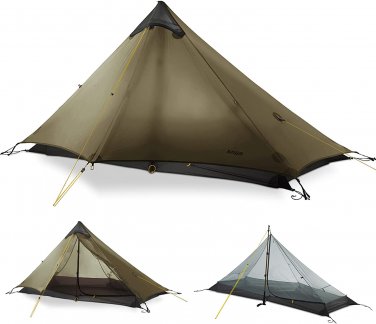 Lanshan Ultralight Tent 3-Season Backpacking Tent for 1-Person or 2-Person Campi