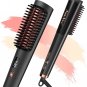 Hair Straightener Brush, Ionic Hair Straightener Comb,15S Fast Heating Up, 5 Ad