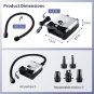 Air Pump, Electric Air Pump Inflator, Digital LCD Display Air Pump, 12V DC Car C