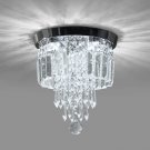 HOPGGIE Modern Mini Crystal Chandelier LED Ceiling Lamp 4-Lights Flush Mount Pen