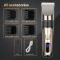 Hair Clippers for Men, Cordless LCD Rechargeable Hair Trimmer Beard Trimmer for