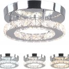 Modern Crystal Chandelier LED Flush Mount Pendant Lighting Mini Ceiling Light Fi