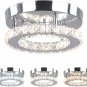 Modern Crystal Chandelier LED Flush Mount Pendant Lighting Mini Ceiling Light Fi