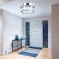 Modern Crystal Chandelier LED Flush Mount Pendant Lighting Mini Ceiling Light Fi